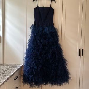 Long strapless Tadashi Shoji dress/gown